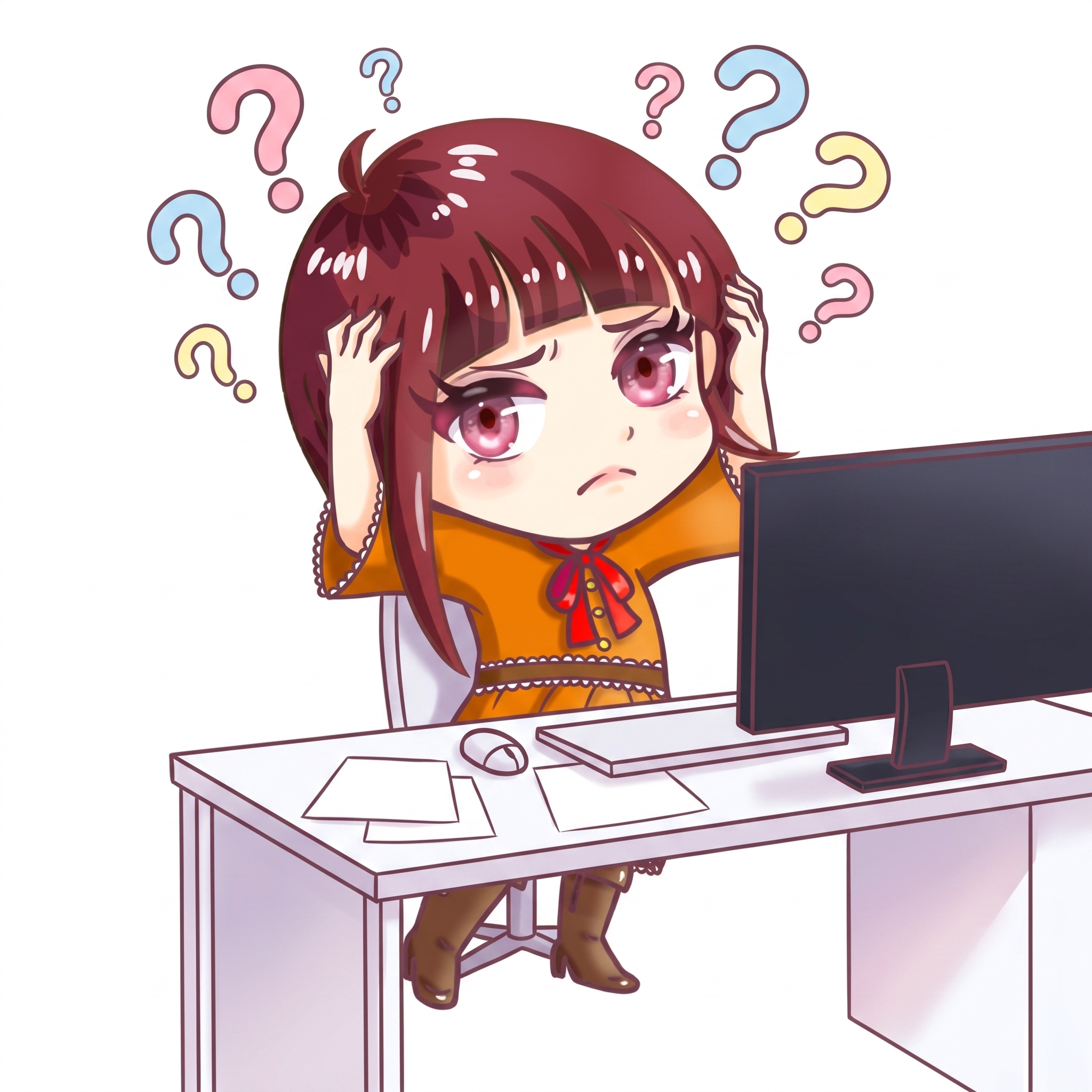 手が止まって悩む